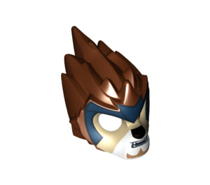 LEGO Reddish Brown Lion Maska s Tan Tvář a Dark Modrá Headpiece (11129 / 13025)