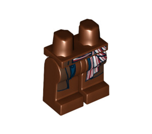 LEGO Reddish Brown Minifigure Boky a nohy s Dark Brown Coattails (95255 / 97810)