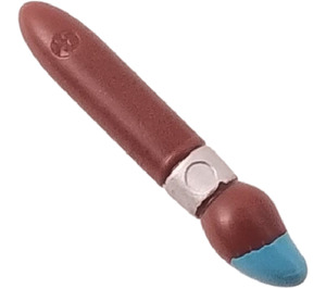 LEGO Červenohnědá Minifigurka Paint Brush s Středně azurová Horní (15232)