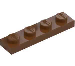 LEGO Červenohnědá Deska 1 x 4 (3710)