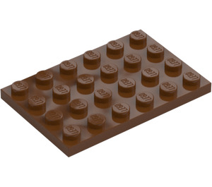 LEGO Červenohnědá Deska 4 x 6 (3032)