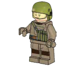 LEGO Resistance Trooper s Olive Zelená Helma (ženský) Minifigurka