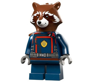 LEGO Raketa Raccoon s Reddish Hnědá Srst a Dark Modrá Oblek Minifigurka