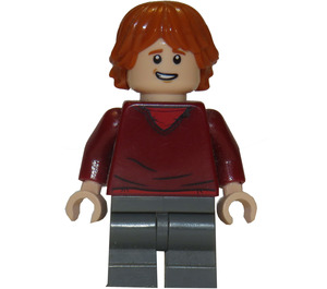 LEGO Ron Weasley s Tmavě červená Skokan a Šedá Nohy Minifigurka