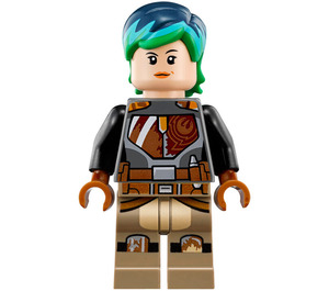 LEGO Sabine Wren s Zelená a Modrá Vlasy Minifigurka