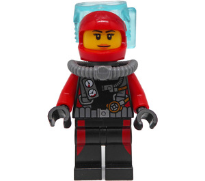 LEGO Potápěč Diver, ženský bez Flippers Minifigurka