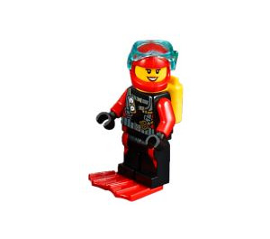 LEGO Potápěč Diver s Žlutá Vzduch Nádrže a Černá Oblek Minifigurka