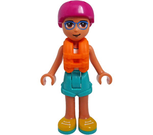 LEGO Sebastian - oranžová Záchranná vesta Minifigurka