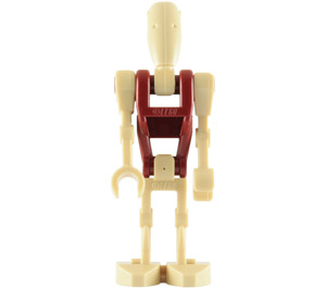 LEGO Security Battle Droid s Tmavě červená Trup a Rovná paže Minifigurka