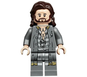 LEGO Sirius Černá s Dark Stone Šedá Vězeňská uniforma s Bunda a Printed Nohy Minifigurka