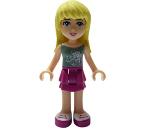 LEGO Stephanie s Zelená Floral Horní Minifigurka