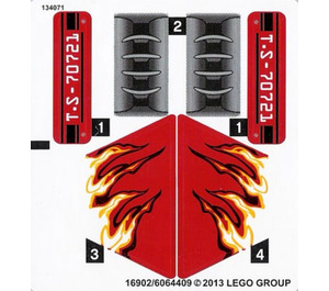 LEGO Samolepka Sheet for Set 70721 (16050 / 16902)