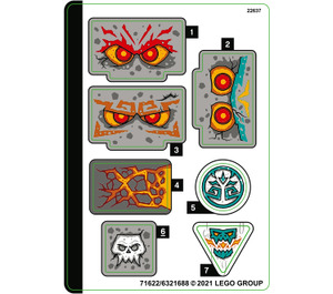 LEGO Sticker Sheet for Set 71747 (71622)