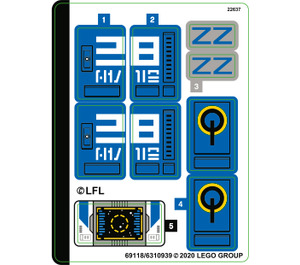 LEGO Sticker Sheet for Set 75293 (69118)