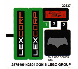 LEGO Samolepka Sheet for Set 76046 (25751 / 25752)