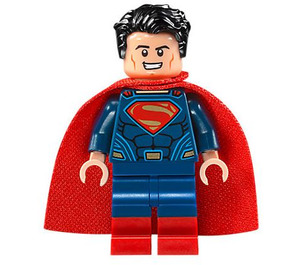 LEGO Superman s Dark Modrá Oblek a Rozcuchané vlasy s Červená Boots Minifigurka