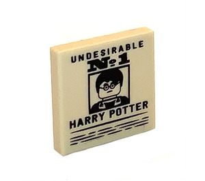 LEGO Dlaždice 2 x 2 s Undesirable No. 1 Harry Potter s drážkou (3068 / 100175)