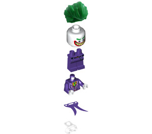 LEGO The Joker s Dlouhé Coattails a Pointed Zuby Úsměv s Držák na krk Minifigurka