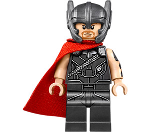 LEGO Thor s Pearl Dark Šedá Oblek s Helma a Plášť Minifigurka