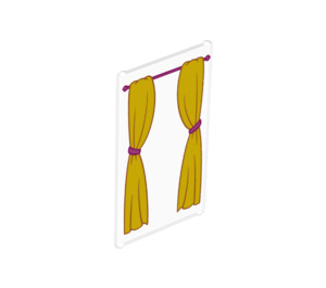 LEGO Sklo pro Okno 1 x 4 x 6 s Curtains (6202 / 39256)