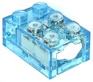 LEGO Transparentní světle modrá Electric Touch Sensor s Bílá Button (76128)