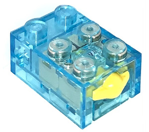 LEGO Transparent Light Blue Electric Touch Sensor s Yellow button