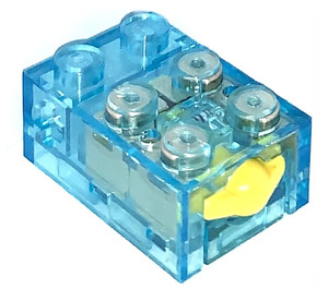 LEGO Transparentní světle modrá Electric Touch Sensor s Žlutá button (76126)