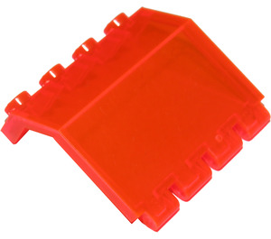 LEGO Transparent Neon Reddish Orange Závěs Panel 2 x 4 x 3.3 (2582)