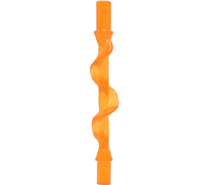 LEGO Transparent Orange Power Burst Rod s Spiral Ridge