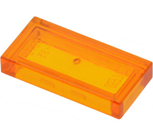LEGO Transparent Orange Dlaždice 1 x 2 s Groove (3069 / 30070)