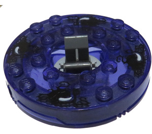 LEGO Transparent Purple Ninjago Spinner s Black Circles (92547)
