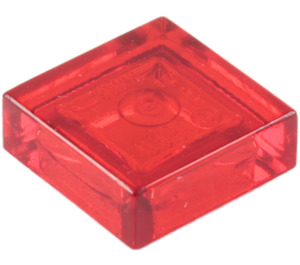 LEGO Transparent Red Dlaždice 1 x 1 s Groove (3070 / 30039)
