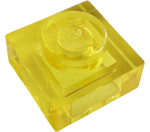 LEGO Transparent Yellow Deska 1 x 1 (3024 / 30008)