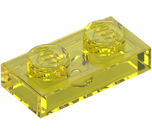 LEGO Transparentní žlutá Deska 1 x 2 (3023 / 28653)