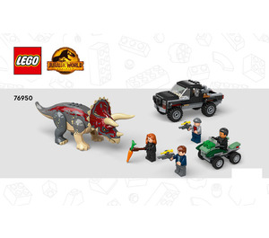 LEGO Triceratops Pickup Truck Ambush 76950 Instrukce