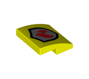 LEGO Sklon 2 x 2 Zakřivený s oheň Badge logo (15068 / 84783)