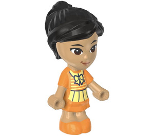 LEGO Victoria s oranžová a Žlutá Šaty Minifigurka