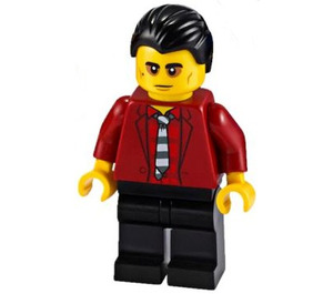 LEGO Vito s Černá Krátký česané Vlasy a Striped Tie Minifigurka