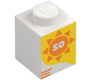 LEGO Kostka 1 x 1 s "50" a Sun (3005 / 103419)