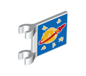 LEGO Vlajka 2 x 2 s Drawn Prostor symbol bez Flared Edge (2335 / 33629)