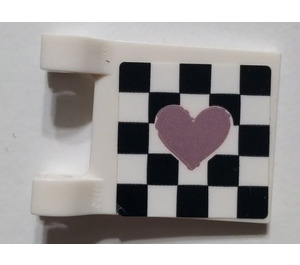 LEGO Vlajka 2 x 2 s Srdce Samolepka bez Flared Edge (2335)