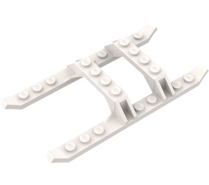 LEGO Bílá Helikoptéra Landing Skids 12 x 6 (30248 / 40939)