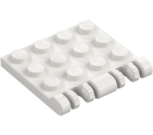 LEGO Bílá Závěs Deska 4 x 4 Zamykání (44570 / 50337)