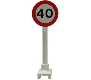 LEGO Roadsign Kulatá s '40' Speed Limit