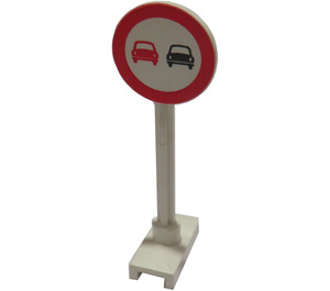 LEGO Roadsign Kolo s No Overtaking Vzor