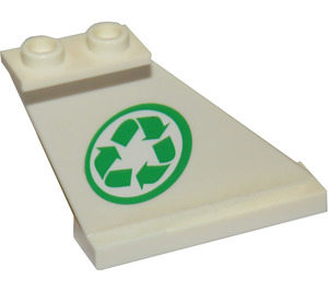 LEGO Kormidlo 1 x 3 x 4 s Recycling logo Levý Samolepka (2340)