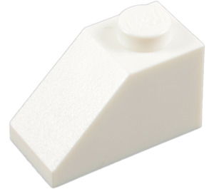 LEGO White Sklon 1 x 2 (45°) (3040 / 6270)