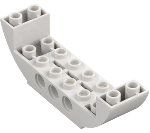 LEGO Bílá Sklon 2 x 8 x 2 Zakřivený Převrácený Dvojité (11301 / 28919)