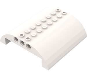 LEGO White Sklon 8 x 8 x 2 Zakřivený Dvojitý (54095)