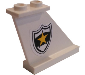 LEGO ocasní plocha 4 x 1 x 3 s Policie Star a Badge (Pravá) Samolepka (2340)